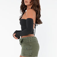 Iconic Cargo Mini Skirt Khaki Petite