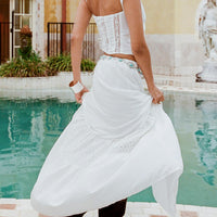 Reiser Lace Maxi Skirt White