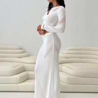 Josphine Sheer Maxi Skirt White