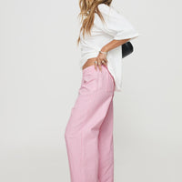 Beach House Pants Pink / White