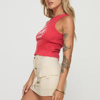 Torres Cargo Mini Skirt Cream