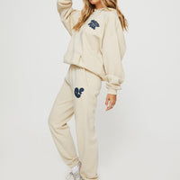 Princess Polly Track Pants Bubble Text Stone / Slate