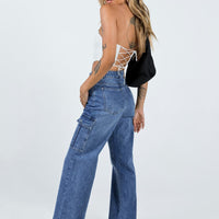 Pimaga Denim Cargo Jeans