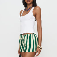 Salt Air Shorts Green / Cream Stripe