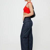 Rathlyn Pinstripe Jeans Dark Denim