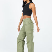 Fallout Mid Rise Cargo Pants Green
