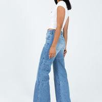 The Ragged Priest Low Rise Dad Jean Light Blue