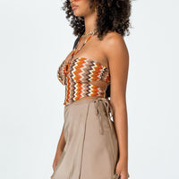 Anna Nell Mini Skirt Brown