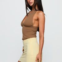 Karley Low Waist Mini Skirt Lemon