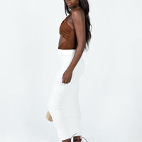 Zyler Maxi Skirt White