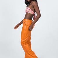Ashlea PU Pants Orange