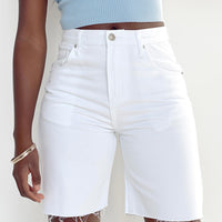 Get It Shorts White Denim