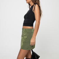 Wolf Cargo Mini Skirt Olive