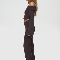 Try Me Knit Pants Chocolate Tall
