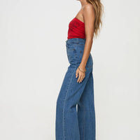 Zephee High Rise Wide Leg Jeans Light Wash Petite