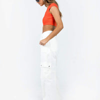 Vincent Cargo Jean White
