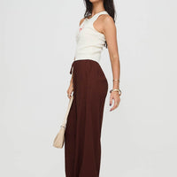 Ogilvie Linen Blend Pants Chocolate