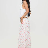 Dancing In A Field Maxi Skirt Pink Floral
