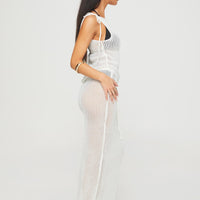 Auralia Knit Maxi Skirt White