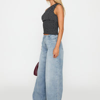 Bowe Low Rise Wide Leg Jeans Blue
