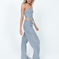 Miami Vice Pants Navy Pinstripe