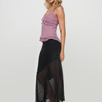Dauntless Sheer Maxi Skirt Black