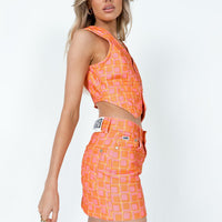 The Ragged Priest Doll Mini Skirt Orange