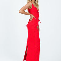 Flowerfields Maxi Skirt Red