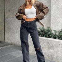 Fraya High Rise Boyfriend Jeans Denim