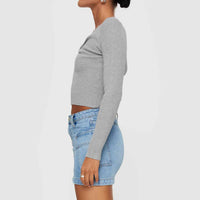 Zakai Cargo Denim Mini Skirt Ice Blue Petite