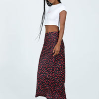 Jodie Maxi Skirt Black Floral