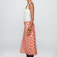 Living Color Maxi Skirt Orange Gingham
