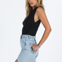 Maggie Denim Shorts Mid Wash