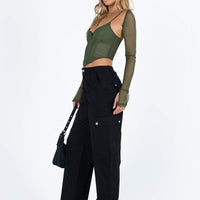 Toscan Cargo Pants Black