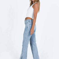 Camilu Split Hem Jeans Denim