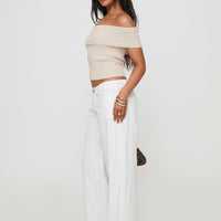 Vendi Low Rise Pant White