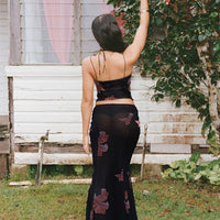 Brookie Mesh Set Black Floral