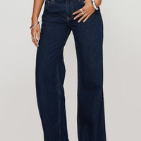 Darla Low Rise Straight Leg Jean Dark Blue Wash