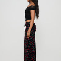 Donabella Mesh Maxi Skirt Black / Red