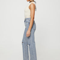 Holland High Rise Straight Leg Jeans Denim