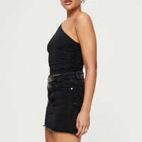 Jellicoe Spliced Denim Skirt Black Wash
