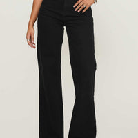 Goldie High Wide Jean True Black