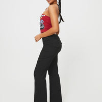 Archette Pant Black Pinstripe