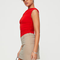 Grimaldi Mini Skirt Beige