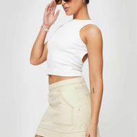Hughes Mini Skirt Cream Denim