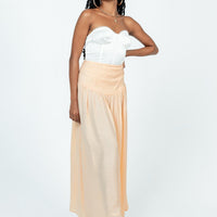Adelaide Maxi Skirt Beige