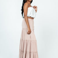 Miriah Maxi Skirt Beige