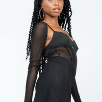 Selby Mesh Mini Skirt Black