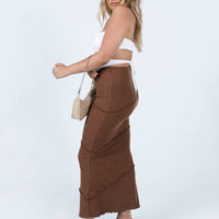Oscar Maxi Skirt Brown