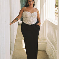 Toddy Satin Trouser Black Curve